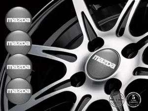 Mazda Adesivi Cupola Epox Logo Decalcomania Cerchio Resina
